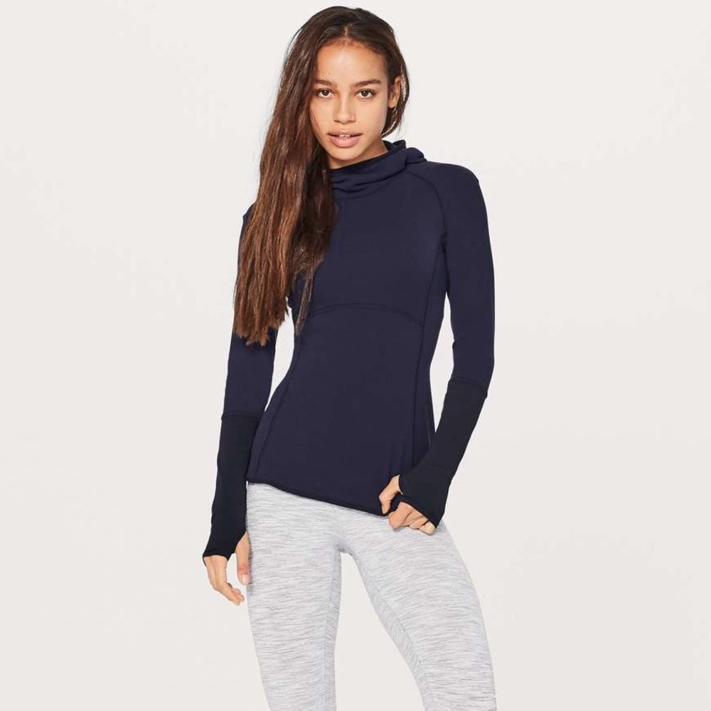 Lululemon Shape Up Pullover (Nulu) Midnight Navy/Black Size 4